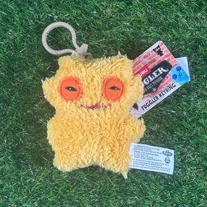 Fuggler Orange-Eyed Yellow Plush Keyring